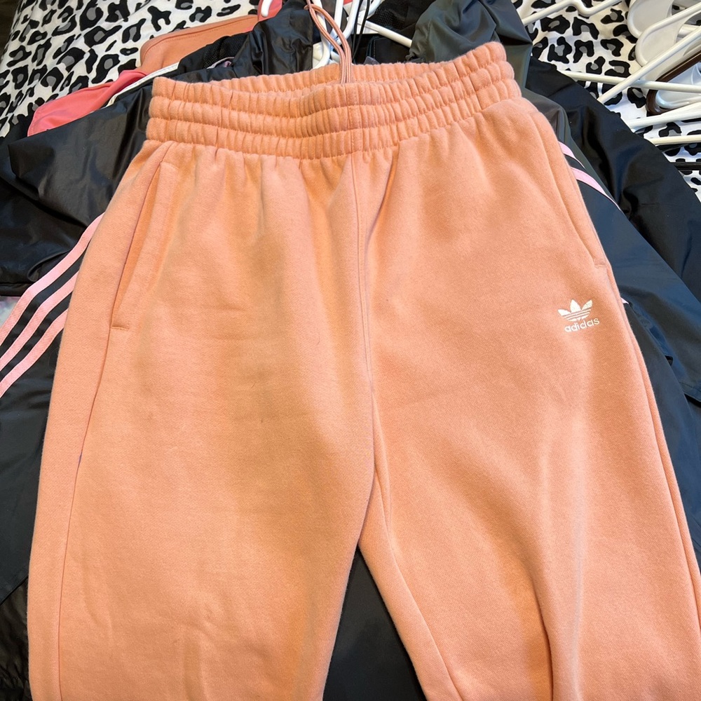 Adidas peach sweatpants